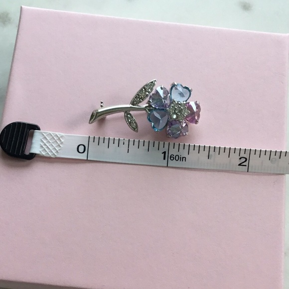 Sale $34 Firm! Sterling Silver Multi Color Cz Flower Pin - Picture 15 of 17
